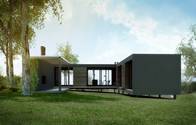 Struktur Baja Rumah prefabrikasi modern, Rencana Rumah Uruguay Bungalow