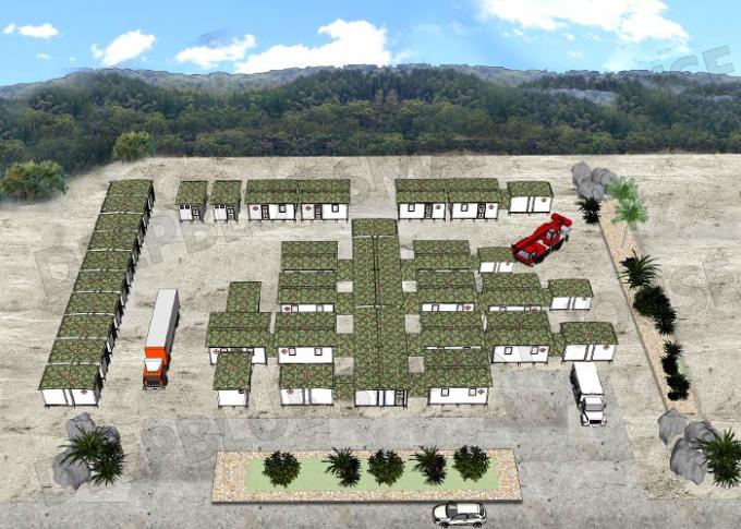 Sandwich Panel Isolasi bangsal Rumah Sakit Lapangan Mobile Ukuran Disesuaikan Kinerja Isolasi Yang Baik