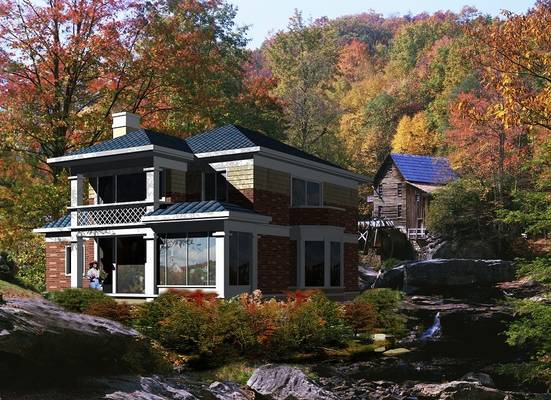 Energy Saving Affordable Prefab House Steel Structure Villa Prefabricated Villas
