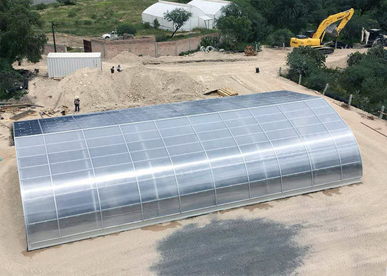 Large Prefab Steel House Carport Shed Shelter Green House With Solar Panel