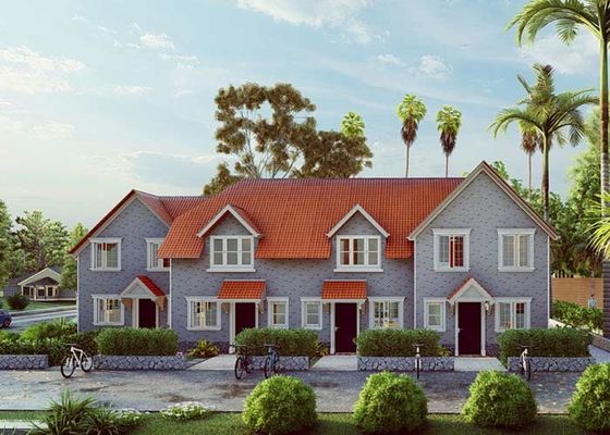 Gedung Apartemen Prefab 2 Lantai Inggris | Perumahan Rangka Baja Ringan