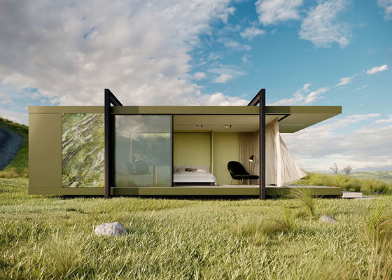 Kerangka Baja Ringan Prefab Modular Bungalow Mewah Di Atas Air Untuk Hotel Resort Pulau