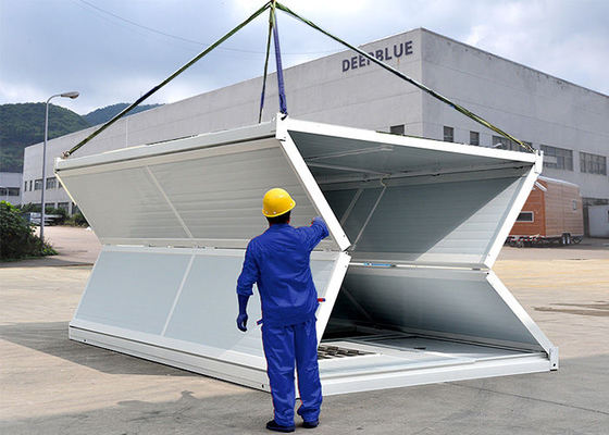 Murah 20FT 40FT Prefab Foldable Flat Pack Rumah Kontainer Lipat Modular Sebagai Gudang Darurat