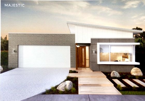 Bungalow Struktur Baja Ringan Prefabrikasi Dengan Aluminium Alloy / Jendela PVC