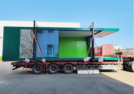 Desain kabin rumah kecil Retret berkelanjutan Prefab Kerangka Baja Ringan Rumah Taman Studio