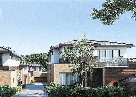 Australia Standar Light Gauge Steel Frame Prefab Luxury Apartemen Villa Lantai 2