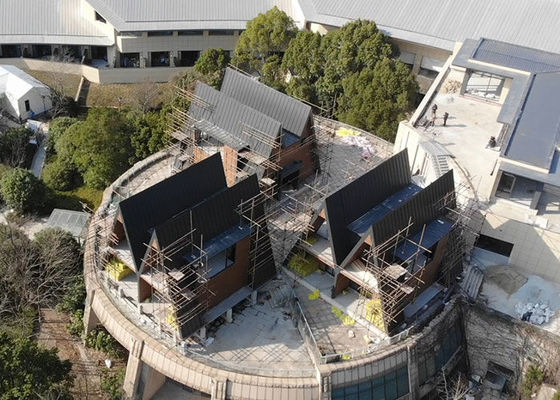 Rumah Modular Prefabrikasi Desain Kayu Cyclone tahan Bungalow Kit Rumah Pembangunan Cepat