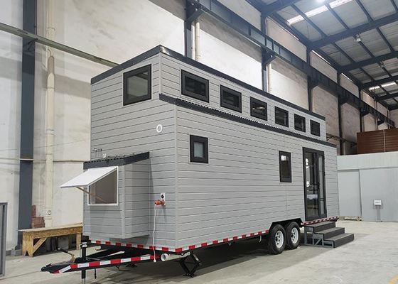 Rumah Mini Prefab Baja Ringan Bersertifikat AS/NZS di Atas Roda | Rumah Mobil dengan Kotak Samping