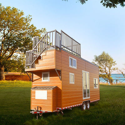Pabrik Direcet Prefab Rumah Kecil On Wheels Rumah Trailer Orlando Siap untuk pengiriman untuk Airbnb