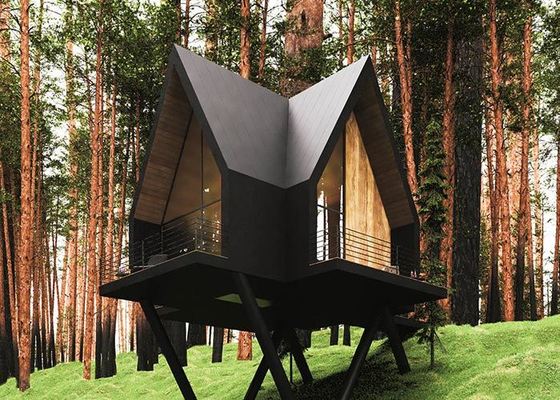 Modular Home Prefab Taman Studio Dengan Kerangka Baja Ringan Kabin Kecil Untuk Dijual