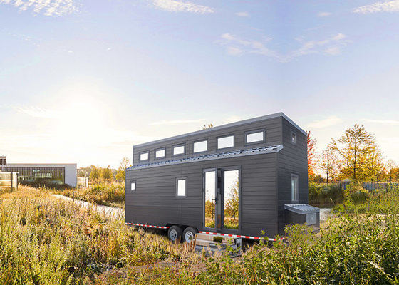 AS/NZS/US Standar Baja Ringan Prefab Rumah Kecil Pada Roda Kit Rumah Modular