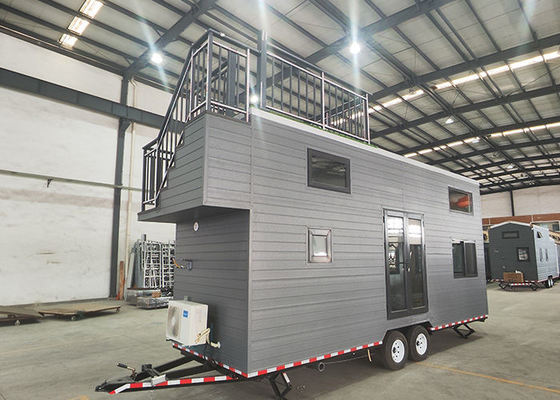 Rumah Modular Prefab Rumah Kecil Beroda Rumah Trailer Orlando Siap untuk Airbnb