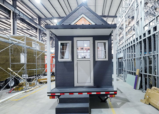 Rumah Prefabrikasi Modular Rumah Kecil Beroda Untuk Sewa Kerangka Baja Gauge Ringan