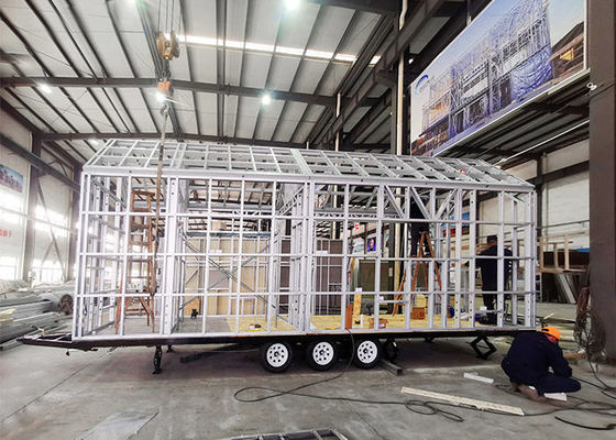 NZ/AU/EU Disetujui Rumah Portable On Wheels dengan Lofts Opsional