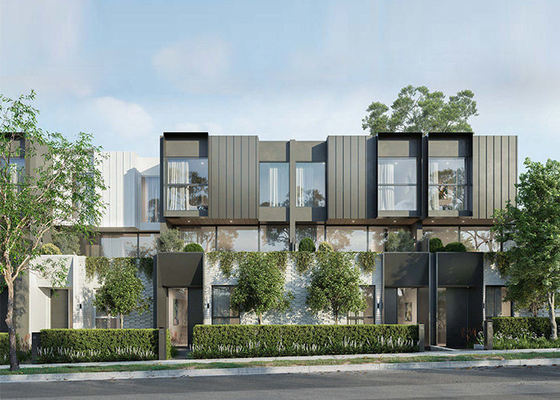 Au / NZs / USA Standar Bangunan Prefabrikasi Rumah Modular Rumah Prefabrikasi Struktur Baja Ringan