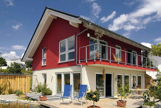 Bangunan Baja Prefabrik mewah Villa Rumah Modular Dengan Kerangka Baja Berukuran Ringan