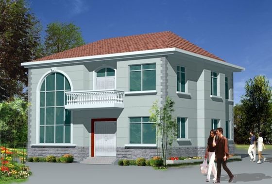 Harga terjangkau AS4600 Kerangka Baja Modular Rumah Prefabrikasi Untuk Villa Modern