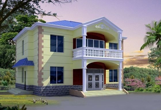 Bungalow Pantai Baja Satu Kamar Tidur, Kit Rumah Prefab Kecil, Pondasi Baja Ringan