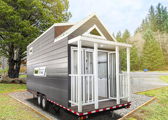 AS / AS Pre Fab Rumah Kecil di Trailer Siap Untuk Pengiriman Dengan Mandi