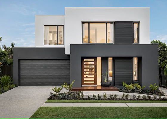 AU standar Luxury Modular Prefab Villa 3 Kamar Tidur Villa Light Steel Frame House Kit
