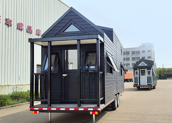 Rumah Ringan Beroda Mobil yang Dapat Diekskresikan Kabin 2 Kamar Tidur Prefab Kontainer siap pakai