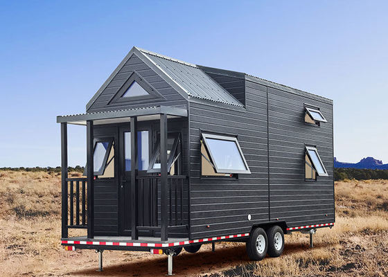 Rumah Ringan Beroda Mobil yang Dapat Diekskresikan Kabin 2 Kamar Tidur Prefab Kontainer siap pakai