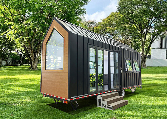 Rumah Treler Glamping Modern Rumah Kecil Mobil Rumah Siap Untuk Kapal Dengan Roda