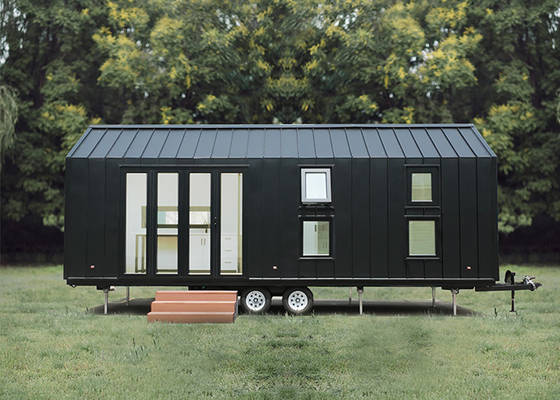 Rumah Treler Glamping Modern Rumah Kecil Mobil Rumah Siap Untuk Kapal Dengan Roda