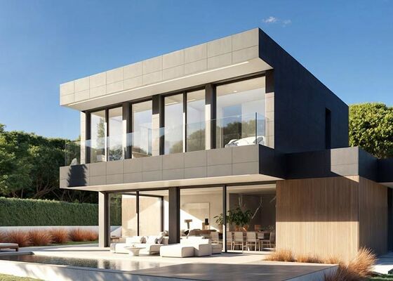 Kits Rumah Prefabrikasi Mewah Standar AS.