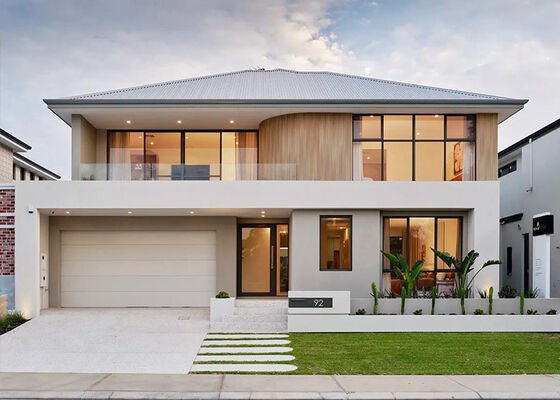 AS/US Struktur Baja Ringan Prefabrikasi Rumah Villa Frame Modular Kits Untuk 4 Kamar Tidur