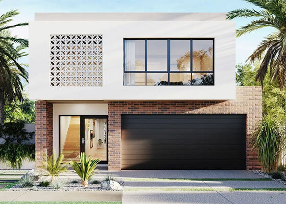 3 Kamar Tidur Rumah Prefabrik Villa Kits Rumah Modular Dengan Lapisan Metal Termal