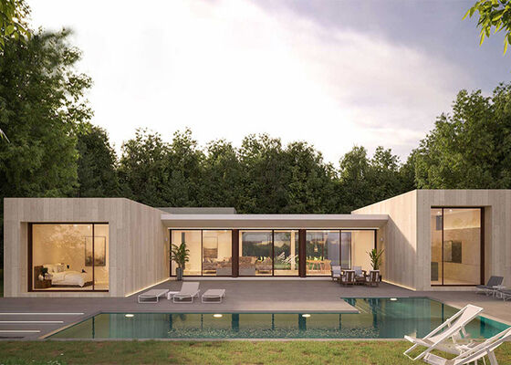 Rumah Modular Rangka Baja Ringan Standar Australia Sistem Panel dari Tiongkok