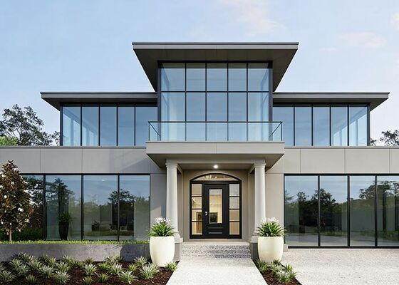 Kit Rumah Prefabrik Panel Modern Rumah Modular Standar AS/AS Rangka Baja Ringan Villa