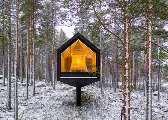 Rumah Prefab Kabin Mewah Dengan Rangka Baja Ringan Rumah Modular Untuk Airbnb