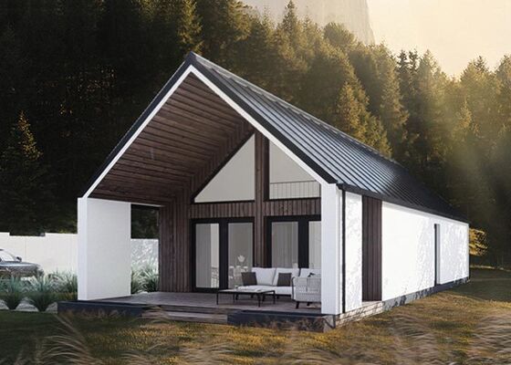 Rumah Prefab Modular Baja Ringan Vila Portabel Kabin Prefabrikasi di Polandia