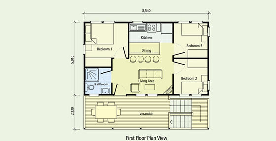 Prefab Ringan Struktur Baja Pantai Bungalows Kayu Lihat Rumah rumah kayu