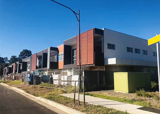Rumah Prefabrikasi Standar Australia Kerangka Rumah Baja Ringan Kits Rumah Modular