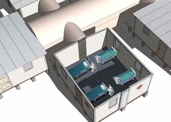 Rumah Prefab Modular Rumah Mobil Rumah Sakit Lapangan Tempat penampungan rumah darurat untuk daerah bencana
