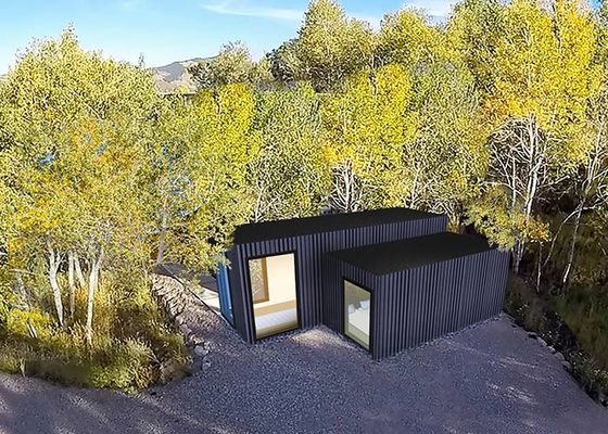 Kualitas tinggi Prefab Sandwich Panel Rumah Struktur Baja Unit Hotel Prefabrikasi