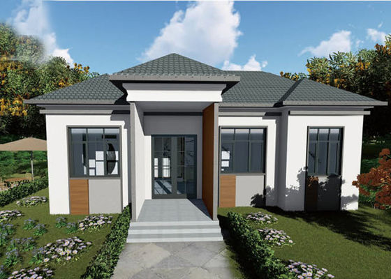 Wpc Cladding Rumah Pra-Manufaktur Cyclone Proof Kit Rumah Prefab Modern