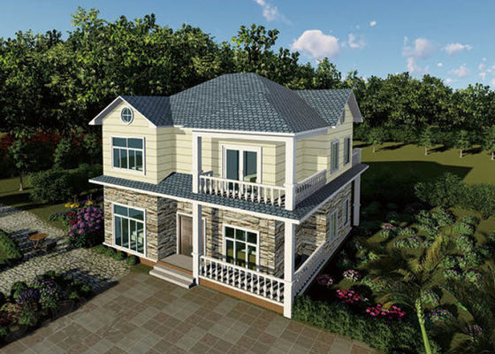 Rumah Prefabrikasi Baja Ringan Modern Rumah Villa Lipat Tahan Angin