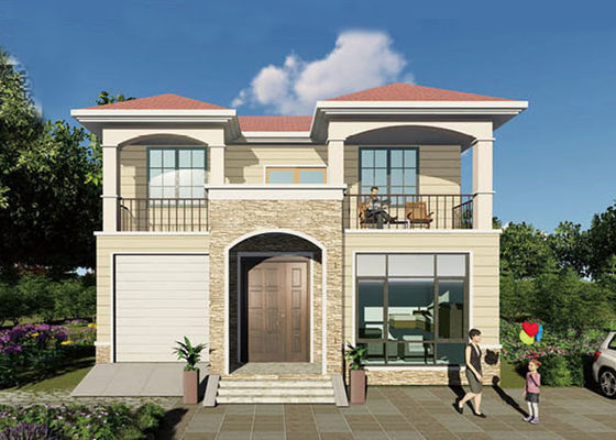 Rumah Prefabrikasi AS/US dengan Jendela Besar | Rumah Kit Rangka Baja Ringan Modular