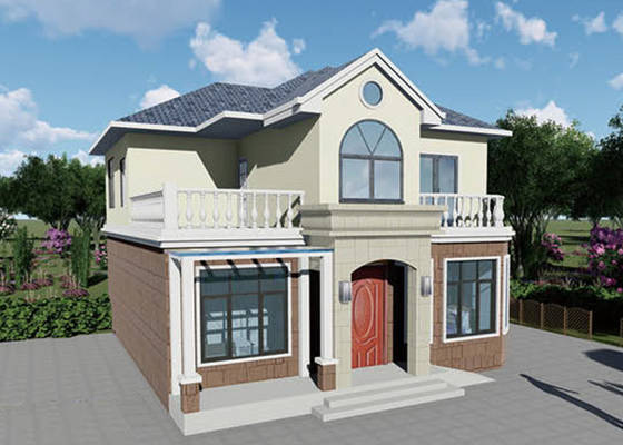 Rumah Prefabrikasi Galvanized Double Deck Light Steel Villa Menghemat Standar Australia
