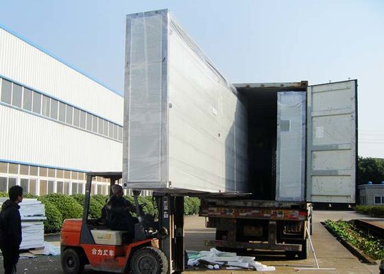 Rumah Modular Modern Portabel Baja Ringan / Rumah Modular Prefabrikasi Dua Lantai Kustom