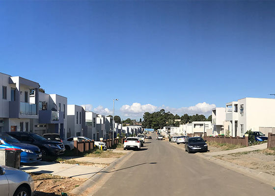 Rumah Baja Prefab Ringan AS/US Tahan Gempa Baik Bangunan Logam Prefab