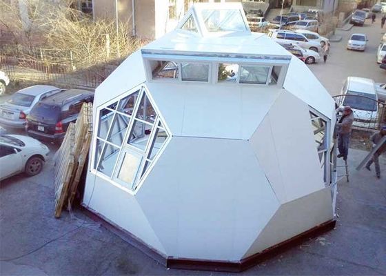 AS/NZS Standard Bungalow Rumah Ringan Prefab Modern Prefab Dome Chalet Rumah Sepak Bola