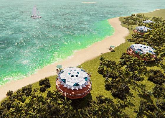 Light Steel Frame Movable Prefab Modular Home Geodesic Dome House Bungalow Kits