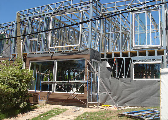 Kerangka Baja Ringan Prefab 2 Lantai Rumah Modular Apartemen Dijual Proyek Uruguay