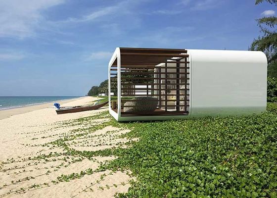Kabin Prefab Apple House Aluminium Pintu Geser Kerangka Baja Rumah Modular Prefab