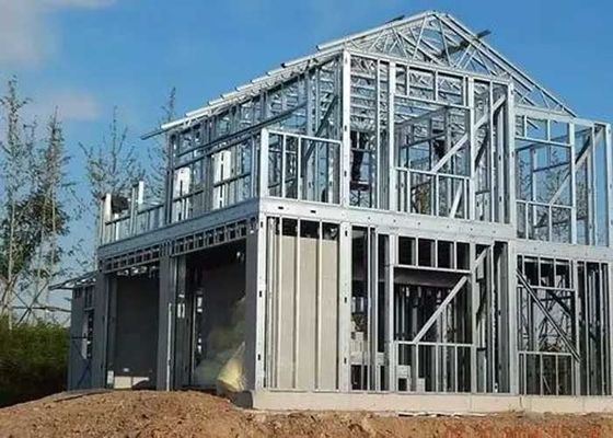 Luxury 2-Story Single Family Home Prefabricated House With Light Steel House